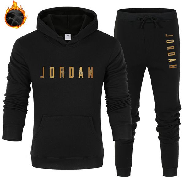 

men's tracksuits 2021 clothing winter leisure hooded suit and wo fashion head plush, Gray