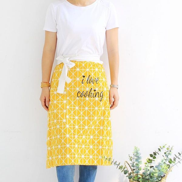 

half-length apron baking cafe chef overalls nordic thick english cotton aprons