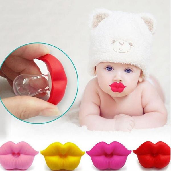 

pacifiers# red kiss lips baby pacifier 1pc funny soft silicone 0-3 year safe non-toxic material oral care