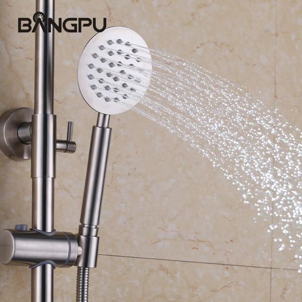 

bathroom shower sets bangpu brushed nickel 304 stainless steel head high pressure handheld water saving hand