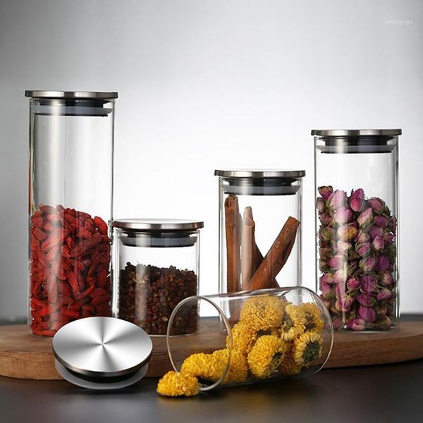

storage bottles & jars mason candy jar for spices glass transparent container with lids cookie kitchen and small size wholesal