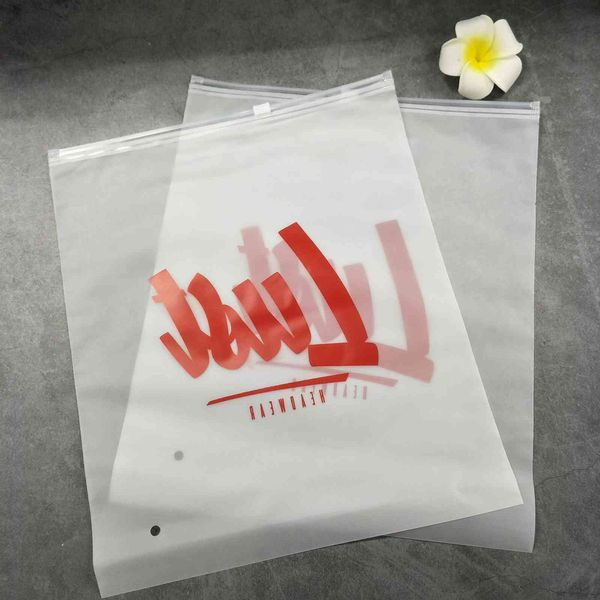 

resealable printed frosted pvc custom ziplock t-shirt plastic bag