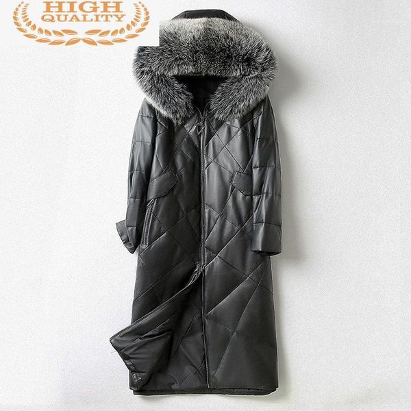 

genuine leather 2021 jacket women down jackets hooded sheepskin coat female winter parkas fur collar mujeres abrigos pph1787 women's &, Black