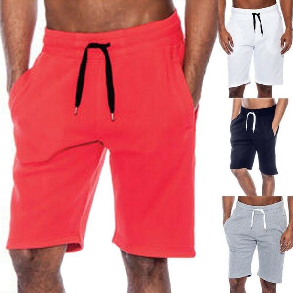 

est arrival mens summer casual tech fleece shorts gym baggy sport jogger sweat beach pants m-2xl men's, White;black