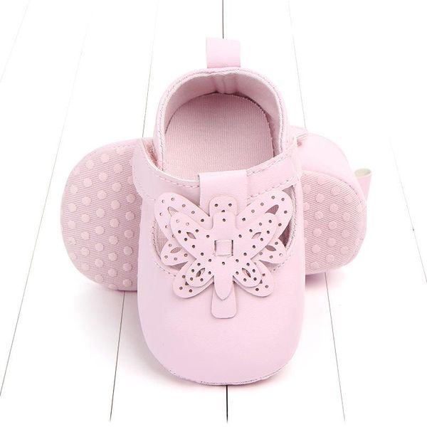

first walkers born baby girl shoes pure color butterfly soft sole toddler