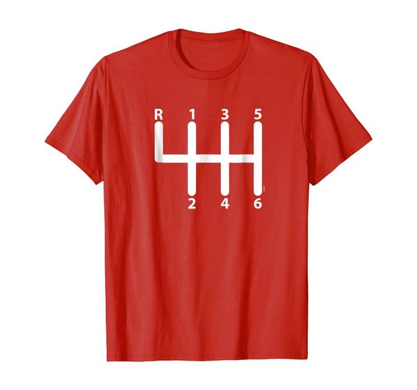 

6 speed manual transmission, 6-speed shift t-shirt, White;black
