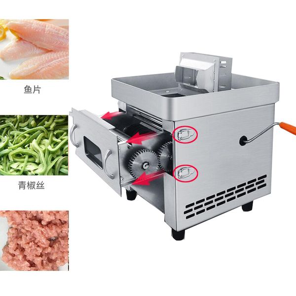Fatiador de carne doméstico, cortador de carne multifuncional de aço inoxidável, máquina elétrica manual de rolo de carne
