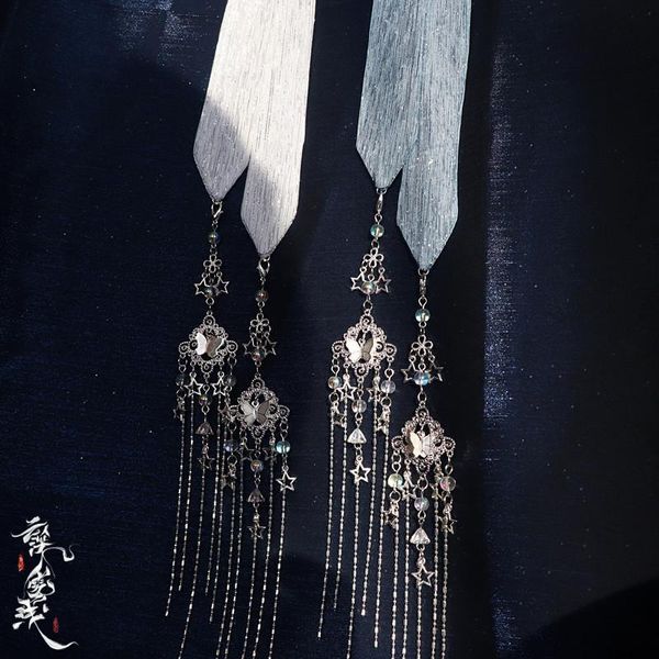 

party masks origional hanfu tassels hair band ancient style streamer accessories