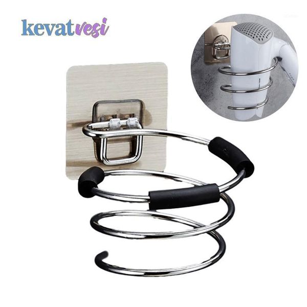 

hooks & rails wall mounted hair dryer holder stainless steel rack stand bathroom accessories washbasin organizer shelf