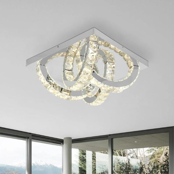 

crystal ceiling lamp modern led chandelier for living room bedroom luxury cristal lighting fixture home decor lustre rectangle chandeliers