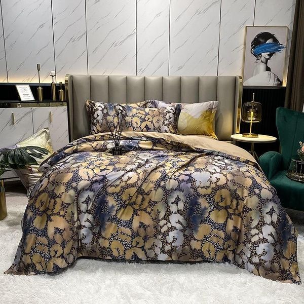

bedding sets 4pcs abstract art print duvet cover premium 1000tc egyptian cotton ultra soft breathable bed sheet pillowcases