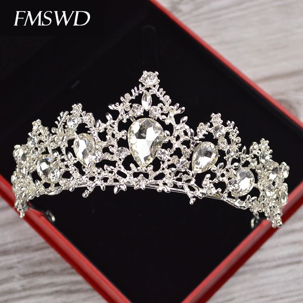 

bridal wedding fashion crown pop queen headband crystal hair accessories travel pgraphy goddess rhinestone crown j0121, Slivery;golden