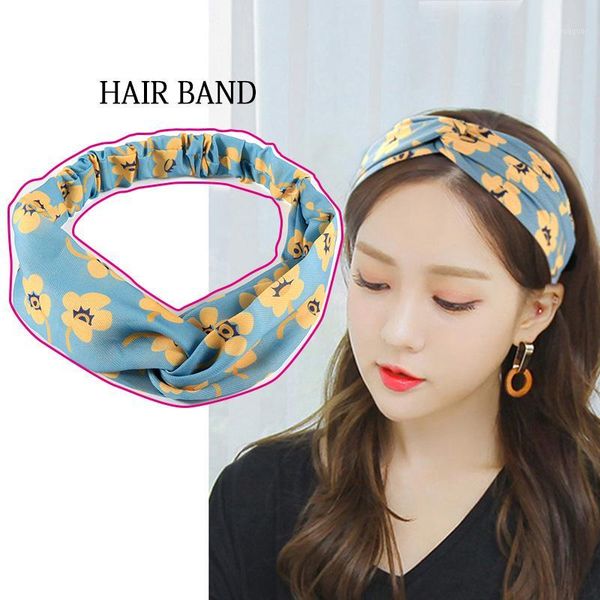 

fashion women girls bohemian hair bands print headbands vintage cross knot elastic bandanas hairbands accessories1