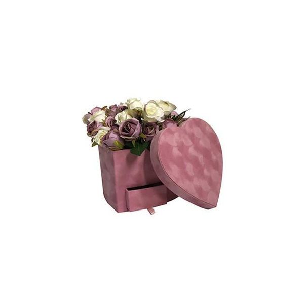 

gift wrap flannel heart-shaped box drawer diamond flower packaging wedding valentine's day surprise for lover