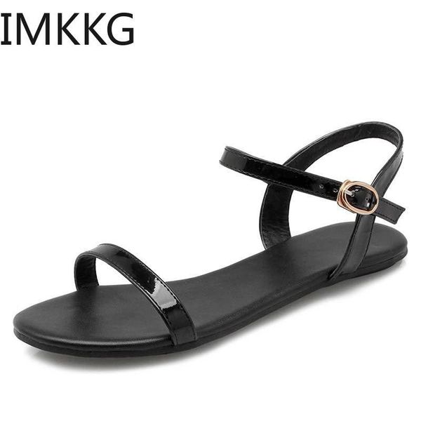 

sandals 2021 summer women casual flat comfortable for large size women's shoes y10245, Black