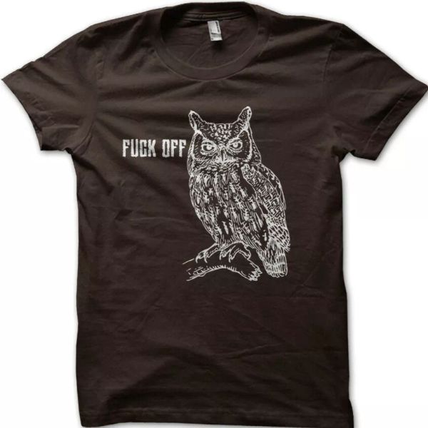 

RUDE OWL fxck off funny printed t-shirt 9100, White;black