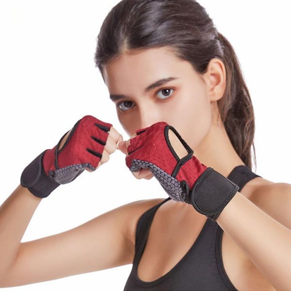 

cycling gloves 1pair half finger anti-slip anti-sweat gel bicycle riding anti mtb road mountain bike sports, Black