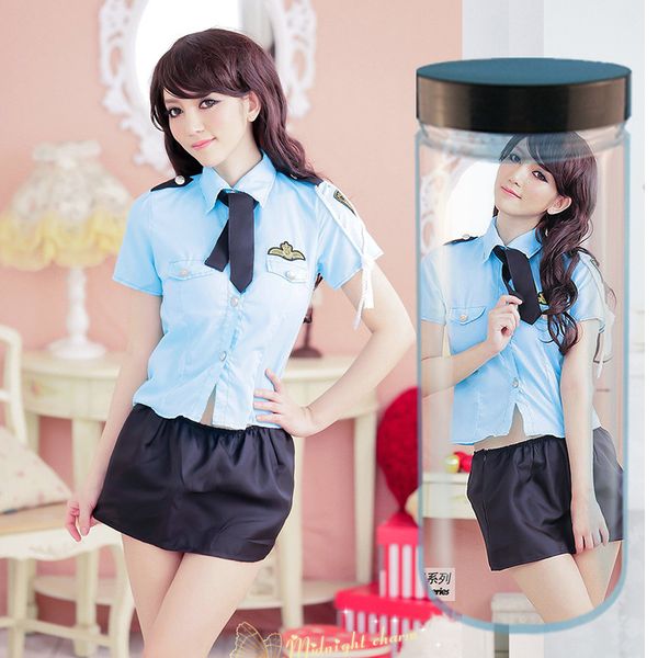 

package box for vending machine fun uniform policewoman shorts suit (without tie) fs019, Black;white