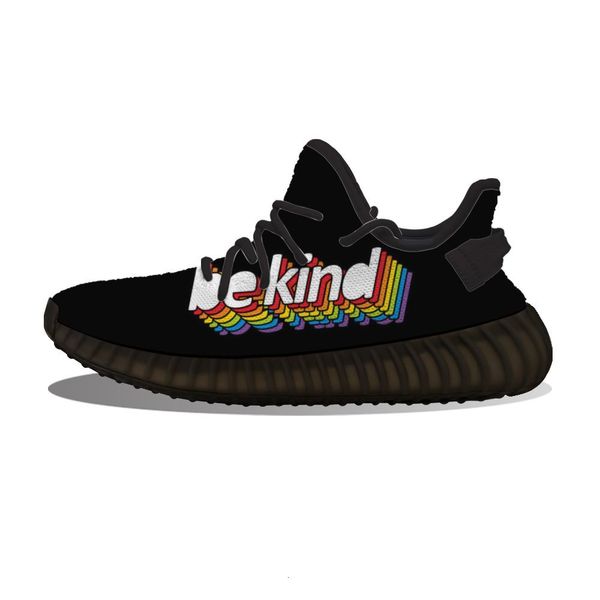 

diy custom be kind cartoon running shoes mesh printed mens womens trainers outdoor sports sneakers oc14