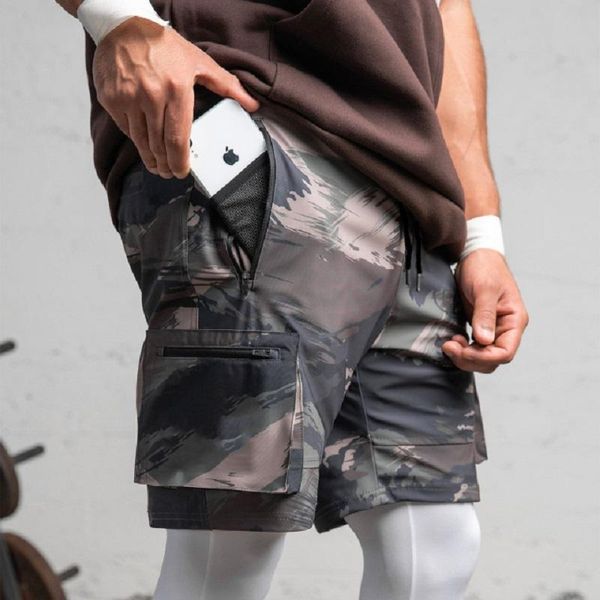 

summer running shorts men camouflage sports jogging fitness training quick dry mens gym sport short pants men's, White;black