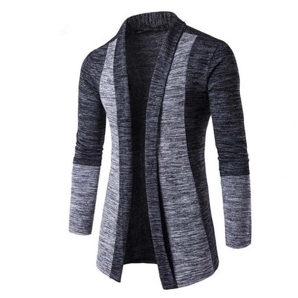 

men's sweaters winter cardigan sweater coat contrast colors vintage long sleeve extra warm for daily wear, White;black
