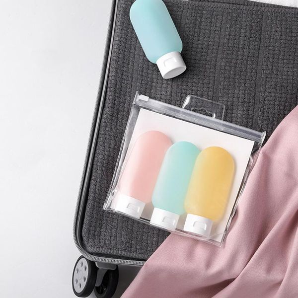 

storage bottles & jars gel 3pcs 60ml portable cute refillable travel silicone empty shampoo shower lotion sub-bottling tube squeeze containe