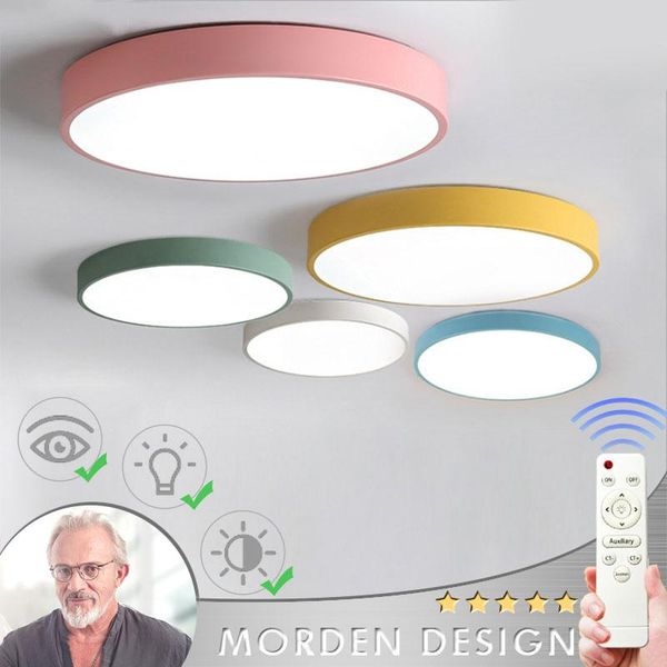 

ceiling lights room lamp after balcony iron round kitchen color deco child nordic with remote control led light fixture