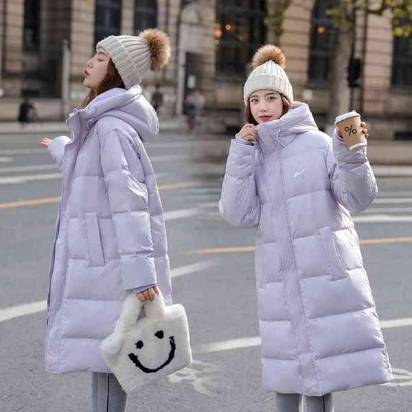 

2021 new sydney same hooded down jacket women's medium long light white duck warm winter coat out of season, Black