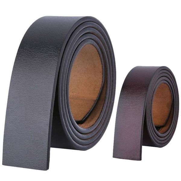 

belts 100 120 130 140 150 160cm cowskin no buckle without 3.5cm wide real genuine leather belt body men large size, Black;brown