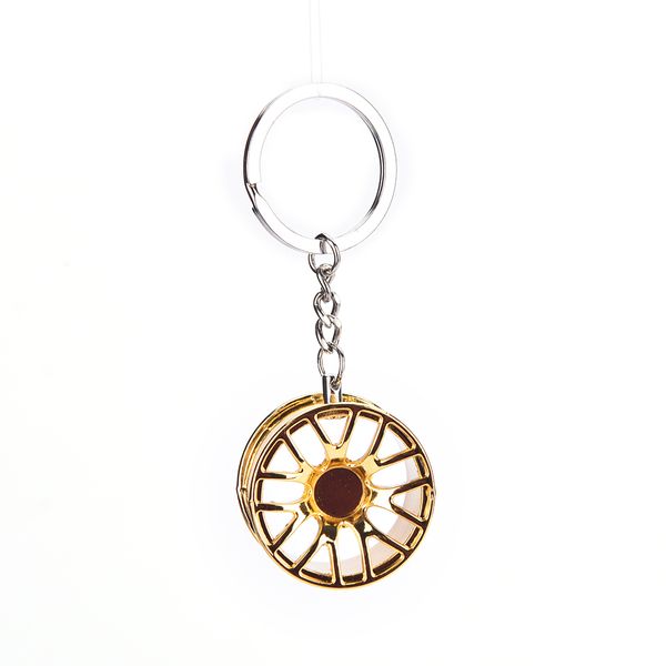 

creative wheel metal keychain hub chain for man women gift new design cool luxury car key chain key ring, Silver