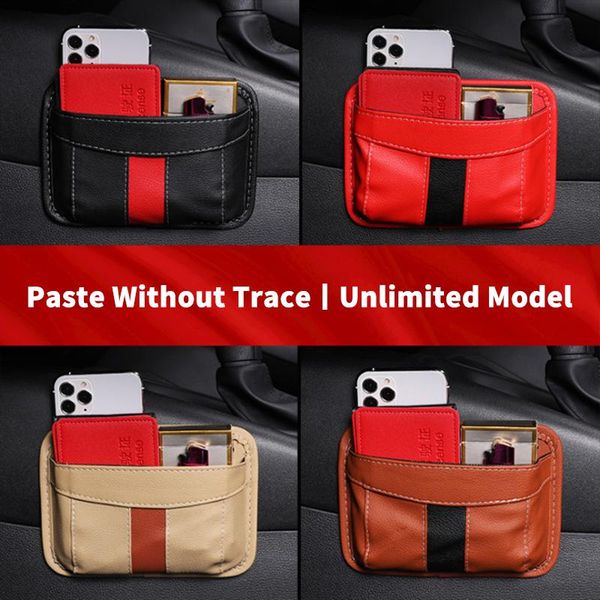 

car organizer storage bag pocket seat back stowing tidying dashboard phone wallet interior accessories styling