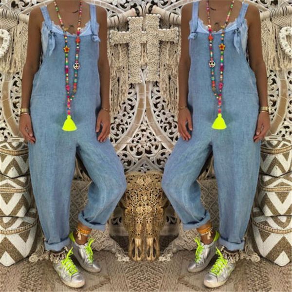 

loose straps playsuit denim women jumpsuit blue dungaree overalls trousers overall pants casual playsuits plus size romper, Black;white