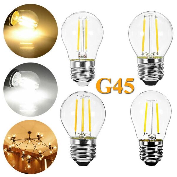 

bulbs e27 led edison bulb g45 filament light 2w 4w 6w instead incandescent lamp ac 220v cold / warm white