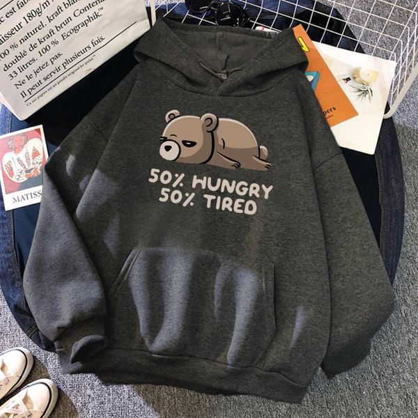 

men's hoodies & sweatshirts lazy raccoon 50% hungry tired pullovers male autumn fashion men funny cartoon tracksuit oversize comfortabl, Black