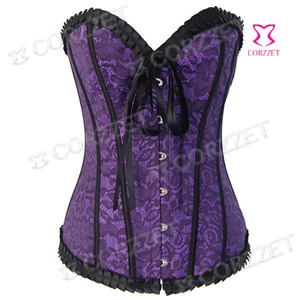 

costumes court corset jacquard lace body shaping, Black