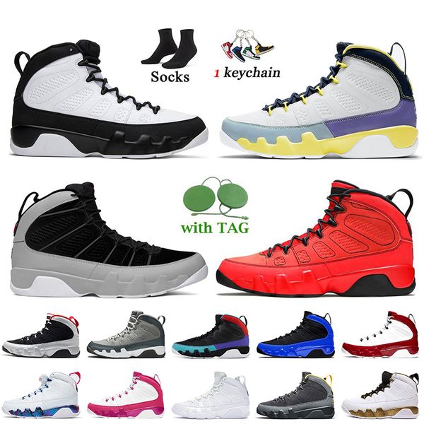 

jumpman 9 9s mens basketball shoes fashion 2022 sports trainers particle grey chile red change the world university gold statue space jam or