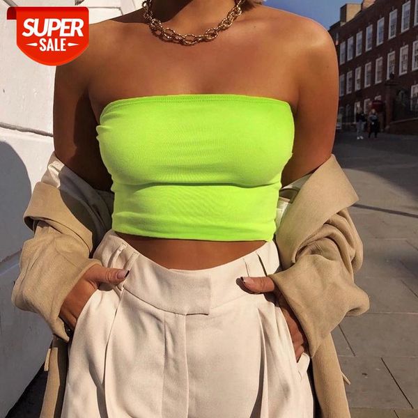 

2020 summer sleeveless womens bralette plain off shoulder vest crop tank bras bustier party solid clothes #4m7r, White