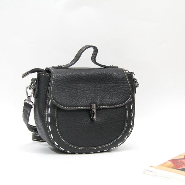 

designer bags leather one shoulder messenger bag handbag imported first layer leather saddle bag hand threading original newluxury bag