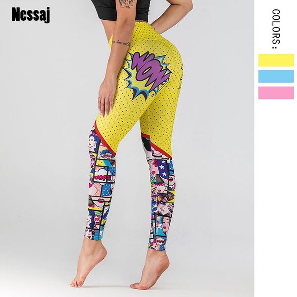 

legging now cartoon leggings high tail prints jegings female workout spandex 17% broek push up fitness leggins funny, Black