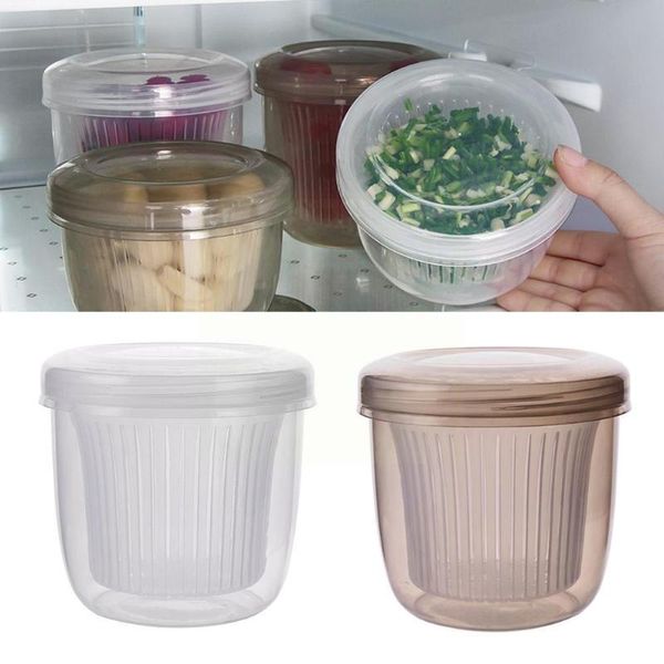 

storage bottles & jars thickened double drained onion flower fresh-keeping kitchen sealed fruit household ginger tool box garl v2a8