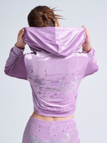 

rhinestone letter print velvet sweatshirt k9ft#, White;black