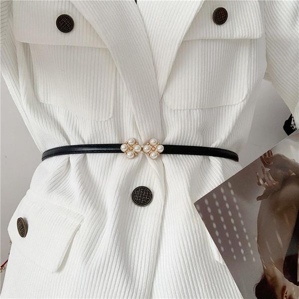 

belts women's runway fashion pu leather cummerbunds female dress corsets waistband decoration narrow belt r918, Black;brown