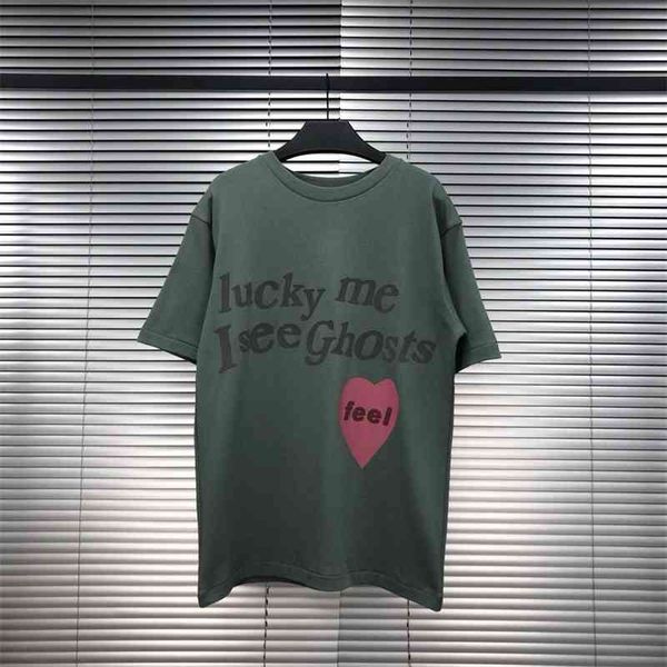

men's t-shirts lucky to see me ghost feel t-shirt kanye western women children camp flog t vintage clothes, White;black