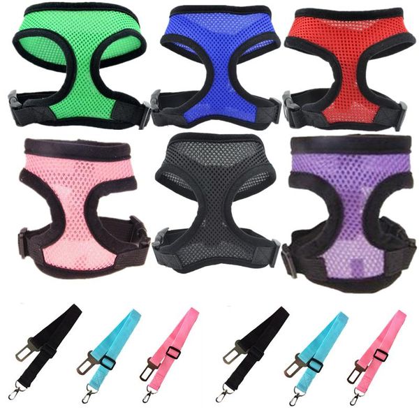 

dog collars & leashes adjustable puppy car seat belt harness for dogs cat pet vehicle safety teddy yorkie leash harnesses leads
