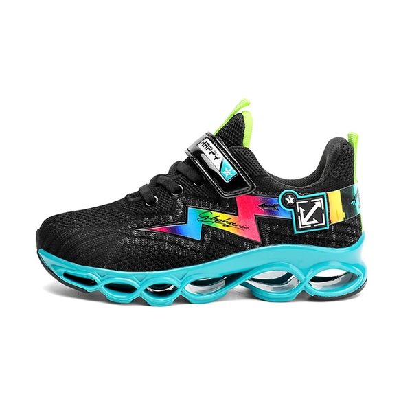 

autumn breathable children shoes boys sports shoes brand fashion kids sneakers for girls big kids boy mesh shoes 210329, Black