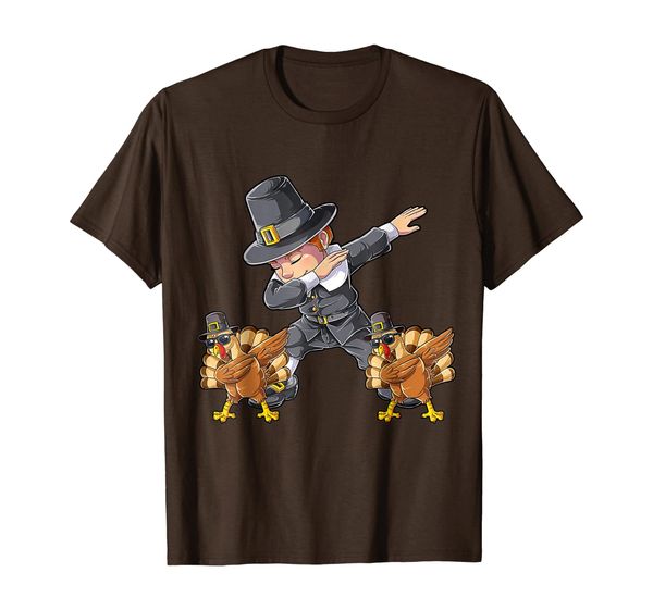 

dabbing pilgrim turkey thanksgiving day gifts dab t-shirt, White;black
