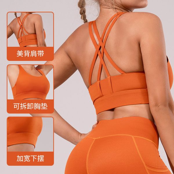 

camisoles tanks yoga running underwear women's cross beautiful back sports fitns bra, Black;white