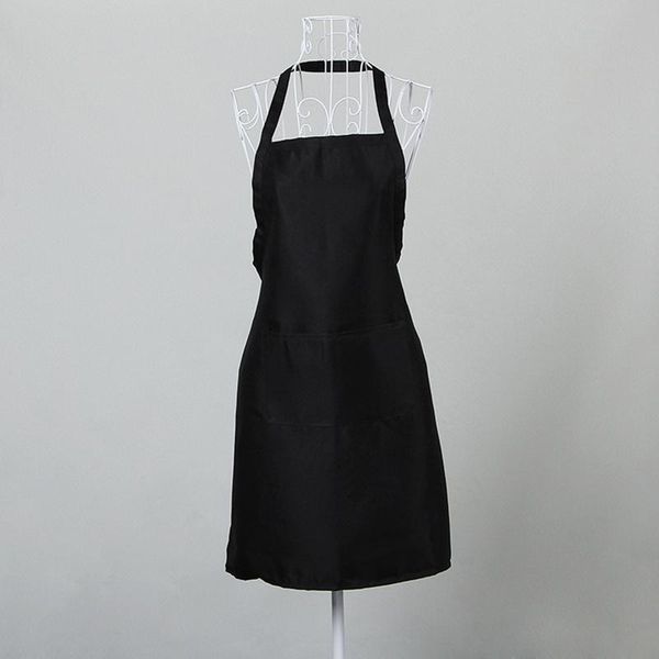 

women solid cooking kitchen restaurant apron bib dress with pocket aprons