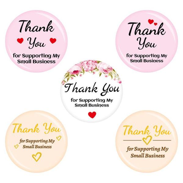 

gift wrap 500pcs thank you stickers 1.5inch seal label for small shop wedding package 896a