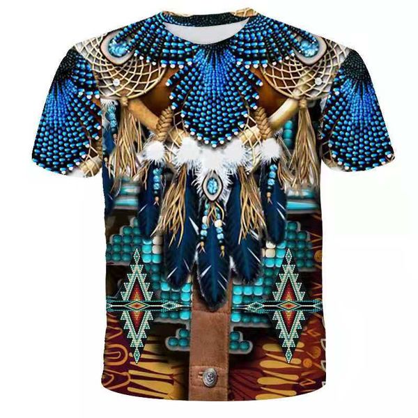 

wolf totem pattern men's 3d printed t-shirt visual impact party streetwear punk gothic round neck american muscle style short sleeve, White;black
